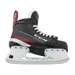 Black and red skates, with white and red laces and red lining