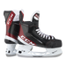 Black and red skates, with white and red laces and red lining