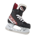Black and red skates, with white and red laces and red lining