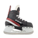 Black and red skates, with white and red laces and red lining