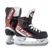 Black and red skates, with white and red laces and red lining