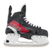 Black and red skates, with white and red laces.