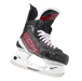 Black and red skates, with white and red laces.