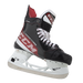 Black and red skates, with white and red laces and red lining