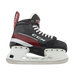 Black and red skates, with white and red laces and red lining