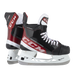 Black and red skates, with white and red laces and red lining
