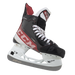 Black and red skates, with white and red laces and red lining