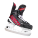Black and red skates, with white and red laces.