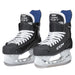 black skates with blue lining