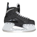 black skates with blue lining