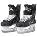 black skates with silver accents
