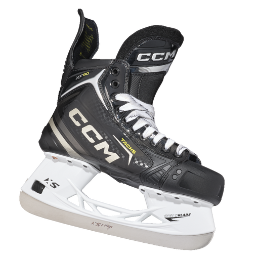 black skate with silver accents