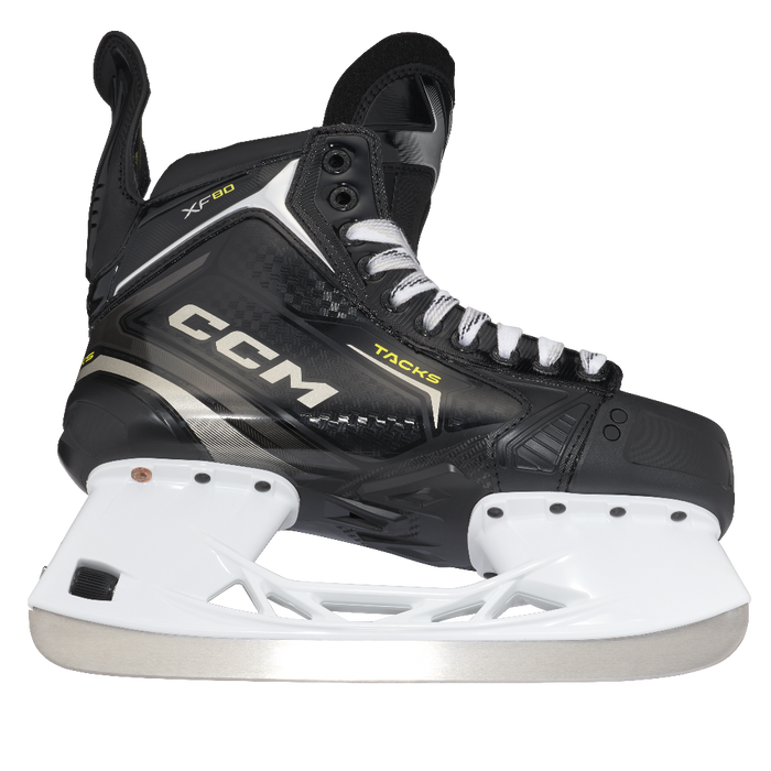 black skate with silver accents