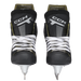 Two black skates, with white laces