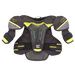 black shoulder pad with yellow accents