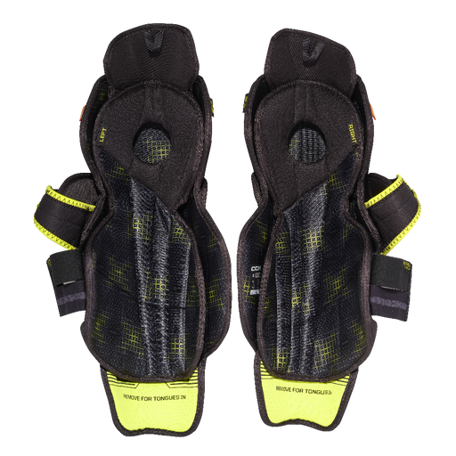 black ccm junior shin guards back