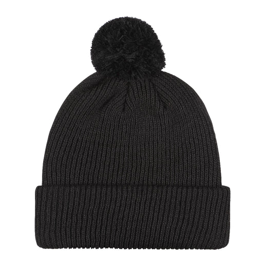 black knit beanie