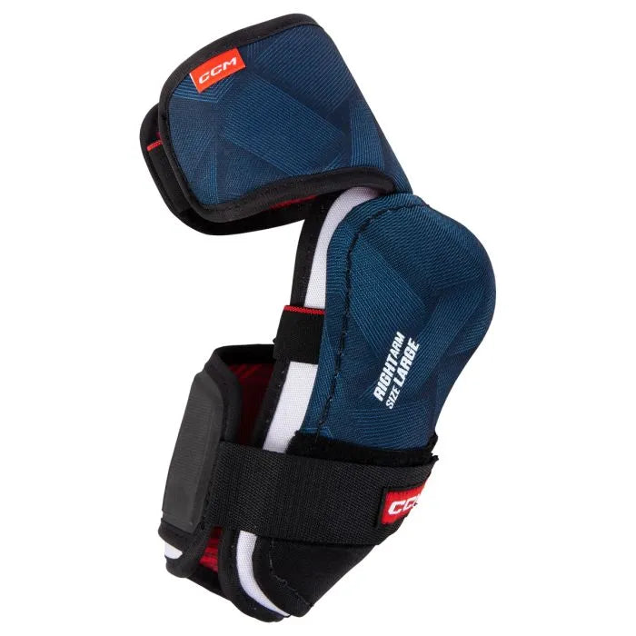 Blue elbow pads with red lining