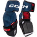 Blue elbow pads with red lining