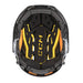 Black helmet with orange lining