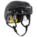 Black helmet with yellow/black padding 