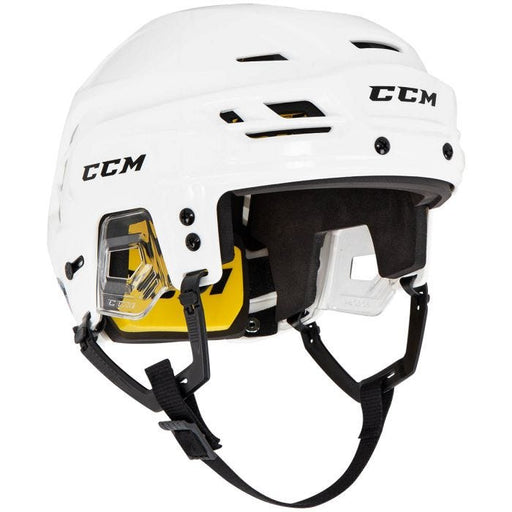 White helmet with yellow/black padding 