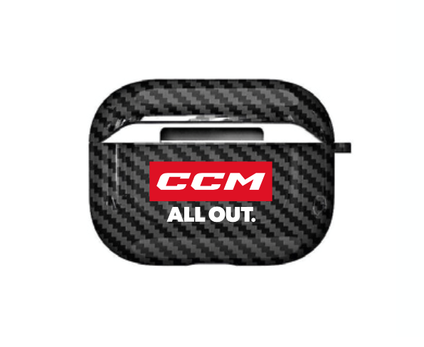 Black airpod case with ccm logo