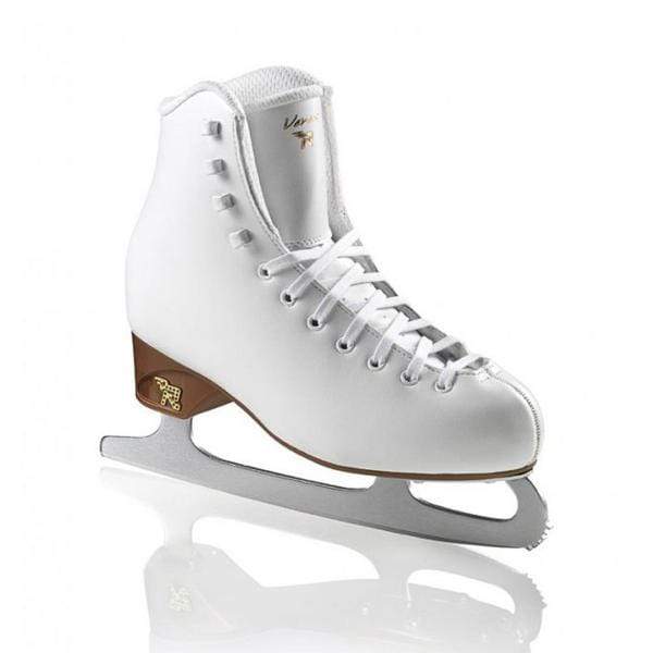 White risport figure skate with silver blade