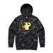 black camo hoodie with beer league logo