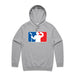 Grey hoodie with beer league logo