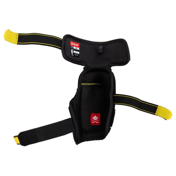 Black elbow pads with white detail and black lining