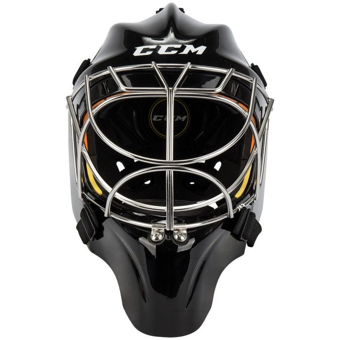 Black goalie helmet