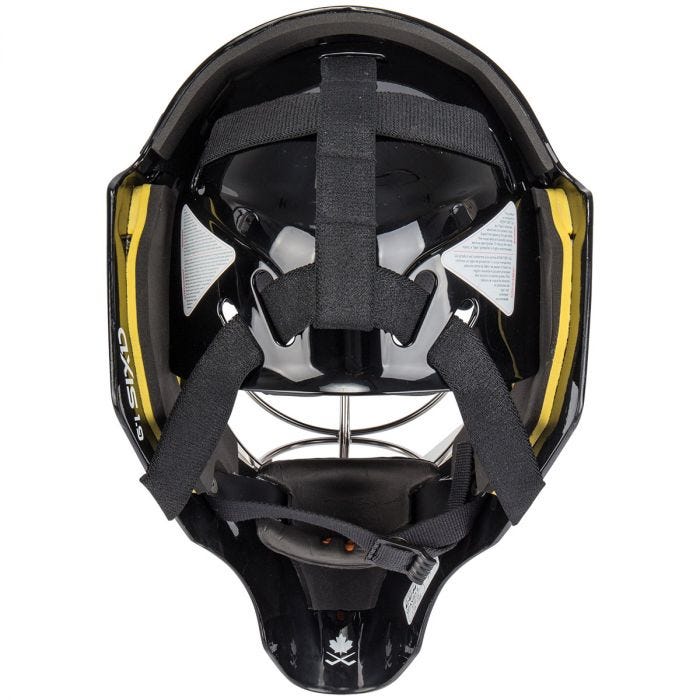 Black goalie helmet
