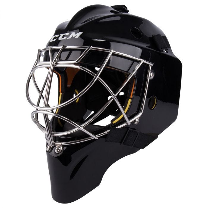 Black goalie helmet