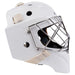 White goalie helmet