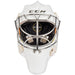 White goalie helmet