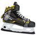 Black skates with yellow features