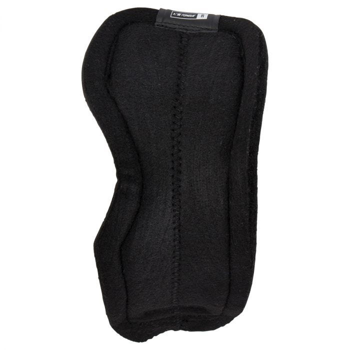 Black hockey skate tongue