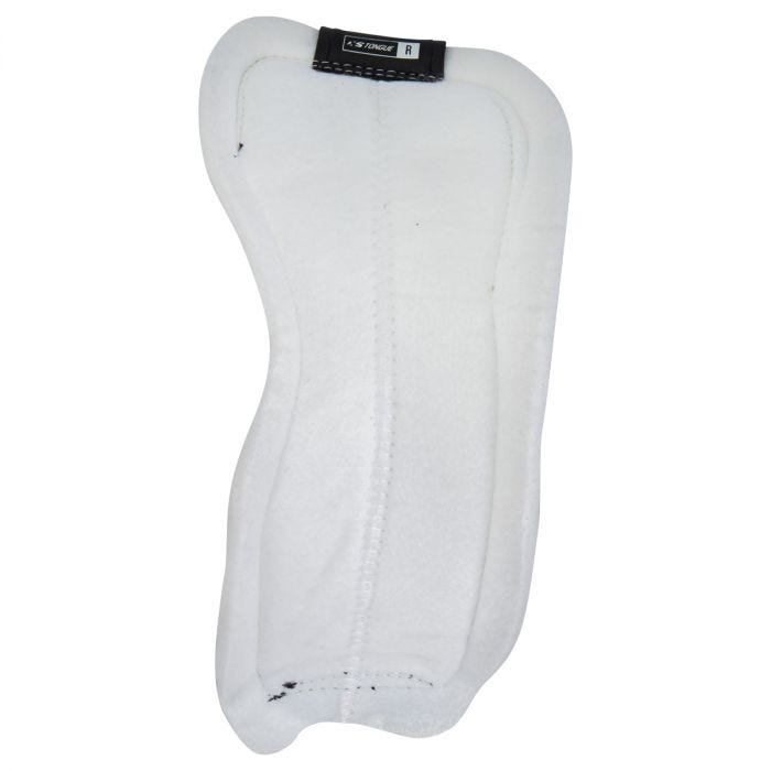 White hockey skate tongue