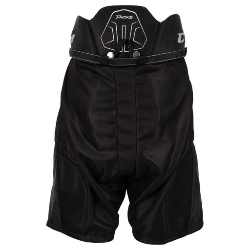 Black pants with white tacks logo on back