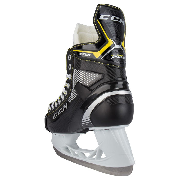 Black skates with yellow accents