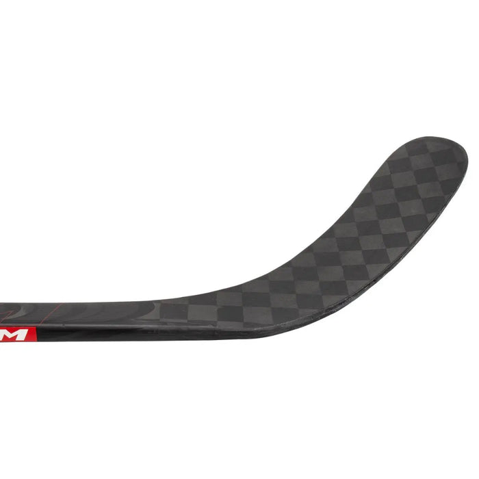 black stick with red text and details