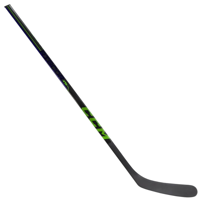 black stick with neon green and purple writing