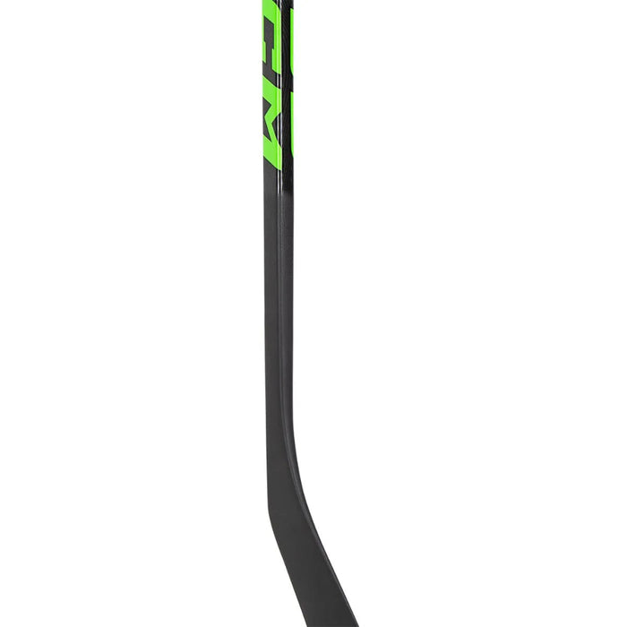 black stick with neon green and purple writing