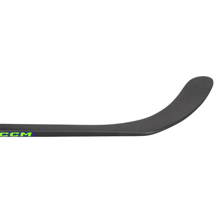 black stick with neon green and purple writing
