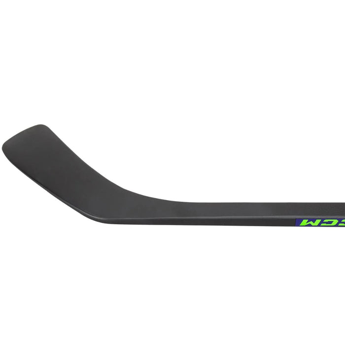 black stick with neon green and purple writing