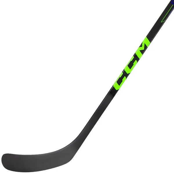 black stick with neon green and purple writing