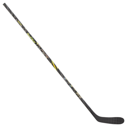 Grey hockey stick with holographic yellow and silver detail