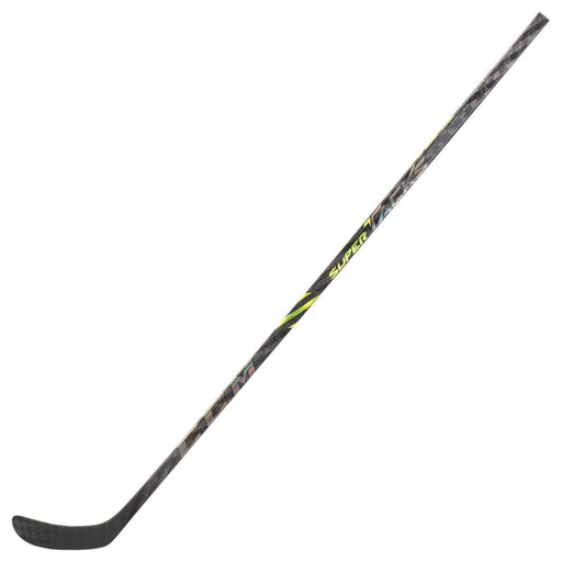 Grey hockey stick with holographic yellow and silver detail