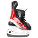 Black and red skates, with white and red laces and red lining